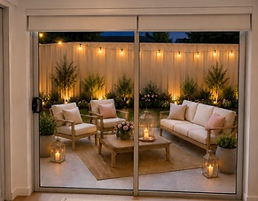 A garden entertaining area