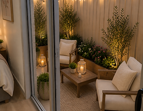 A peaceful outdoor area at a Magnolia55 home